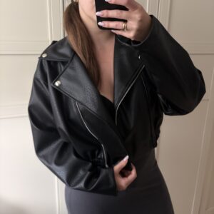 Wiralowa kurtka biker – black
